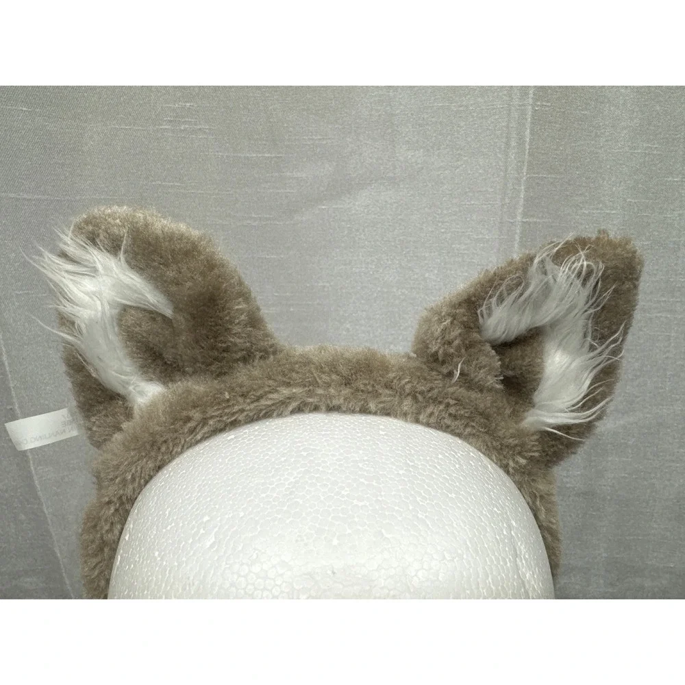 Great Wolf Lodge Kids Plush Wolf‎ Ears Headband Tan White Faux Fur FP0515BE